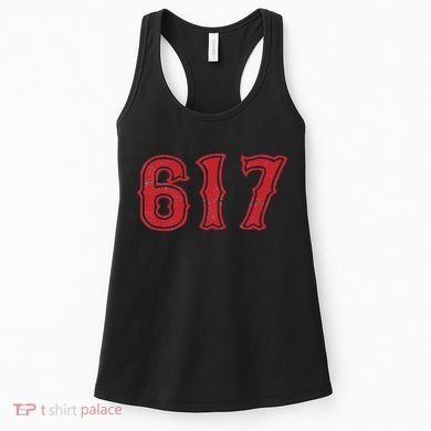 617 Area Code Boston Fan Baseball Women's Tank Top