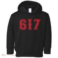 617 Area Code Boston Fan Baseball Toddler Hoodie thumb 0