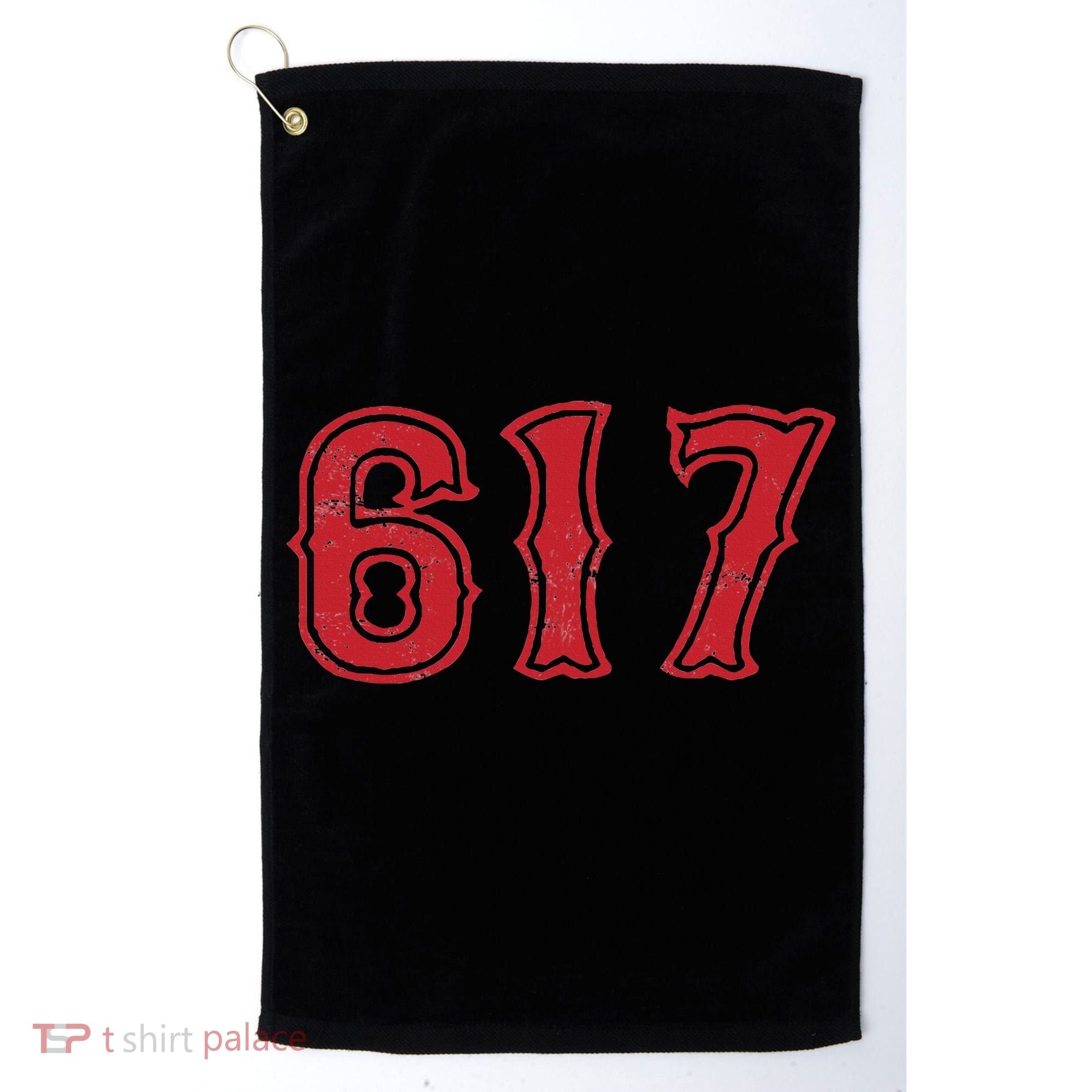 617 Area Code Boston Fan Baseball Golf Towel