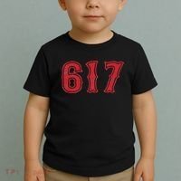 617 Area Code Boston Fan Baseball Toddler T-Shirt thumb 2