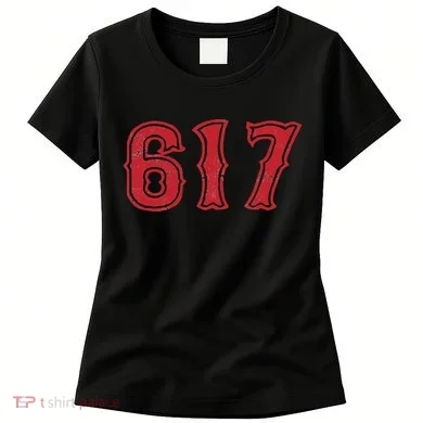 617 Area Code Boston Fan Baseball Women's T-Shirt