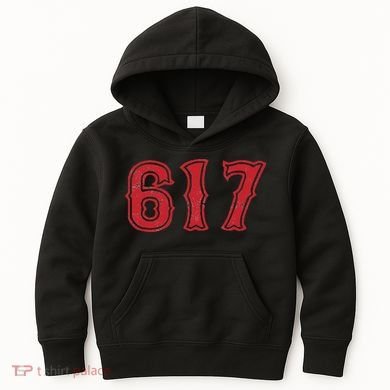 617 Area Code Boston Fan Baseball Kids Hoodie