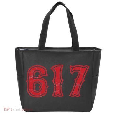 617 Area Code Boston Fan Baseball Tote Bag