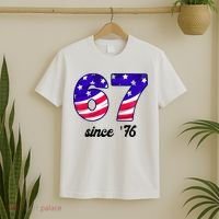 67 American Flag Vintage Meme 6-7 Meme T-Shirt thumb 2