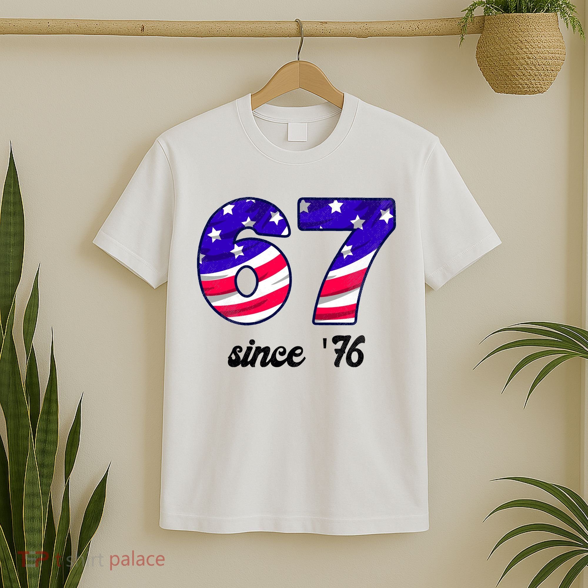 67 American Flag Vintage Meme 6-7 Meme T-Shirt