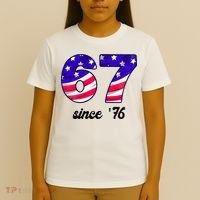 67 American Flag Vintage Meme 6-7 Meme T-Shirt thumb 4