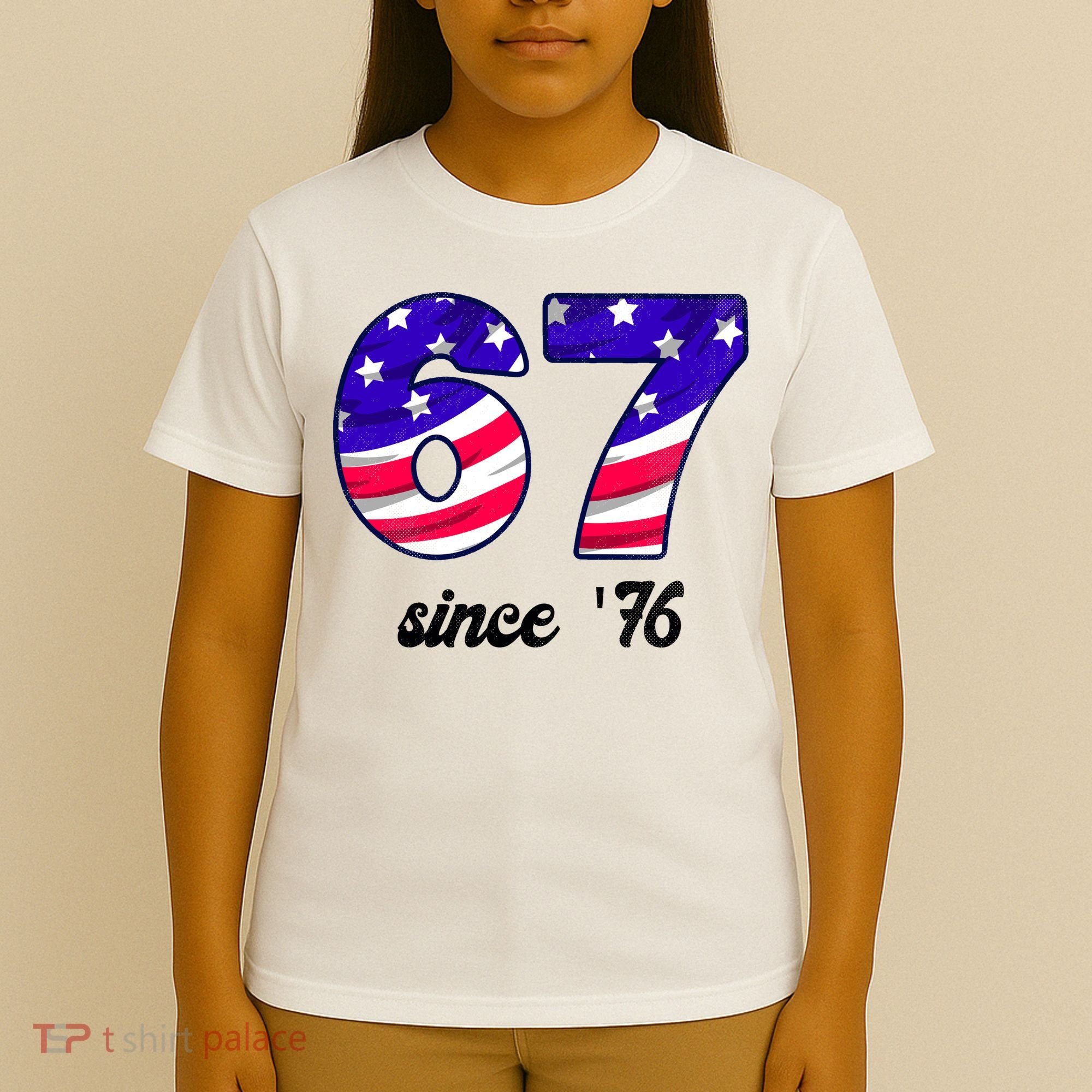 67 American Flag Vintage Meme 6-7 Meme T-Shirt