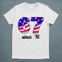 67 American Flag Vintage Meme 6-7 Meme T-Shirt thumb 5