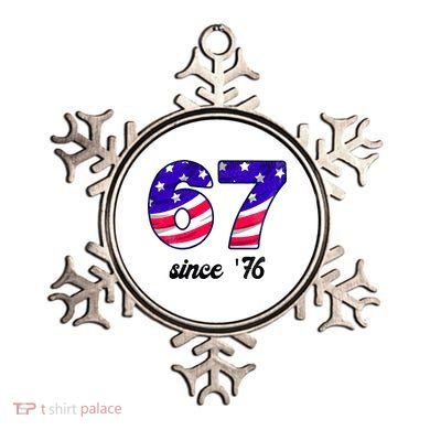 67 American Flag Vintage Meme 6-7 Meme Ornament