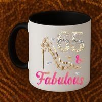 65 And Fabulous Funny 65th Birthday Cute Gift Beautiful Fun Tank Top Coffee Mug thumb 2