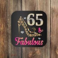 65 And Fabulous Funny 65th Birthday Cute Gift Beautiful Fun Tank Top Coaster thumb 0