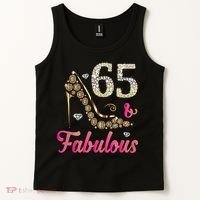 65 And Fabulous Funny 65th Birthday Cute Gift Beautiful Fun Tank Top Tank Top thumb 2