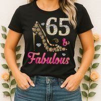 65 And Fabulous Funny 65th Birthday Cute Gift Beautiful Fun Tank Top Women's T-Shirt thumb 2