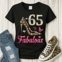 65 And Fabulous Funny 65th Birthday Cute Gift Beautiful Fun Tank Top Women's T-Shirt thumb 3