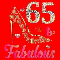 65 And Fabulous Funny 65th Birthday Cute Gift Beautiful Fun Tank Top Santa Hat thumb 1