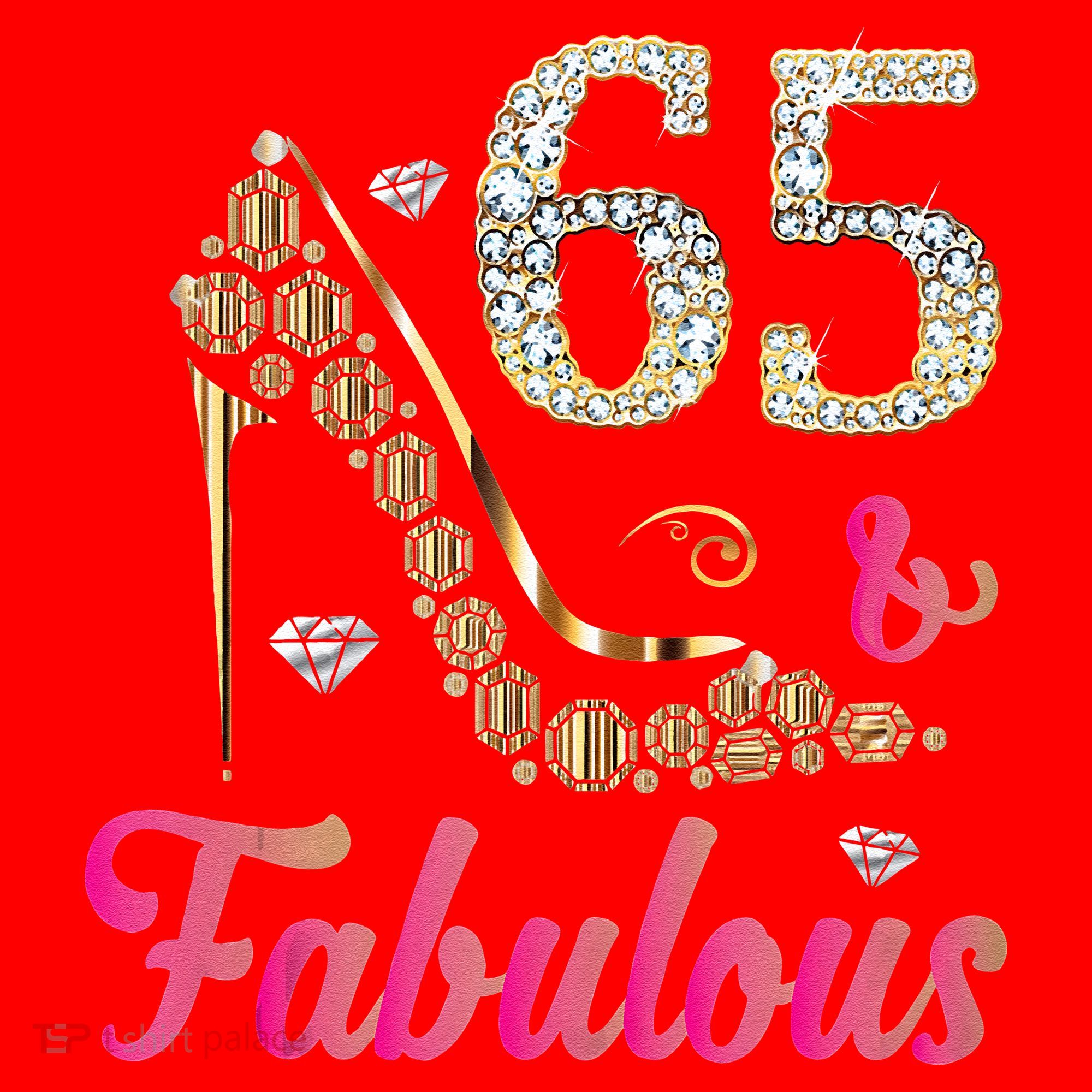 65 And Fabulous Funny 65th Birthday Cute Gift Beautiful Fun Tank Top Santa Hat