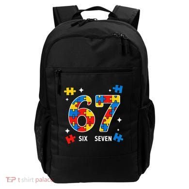 67 Autism Puzzle Six Seven Backpack