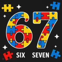 67 Autism Puzzle Six Seven Backpack thumb 2