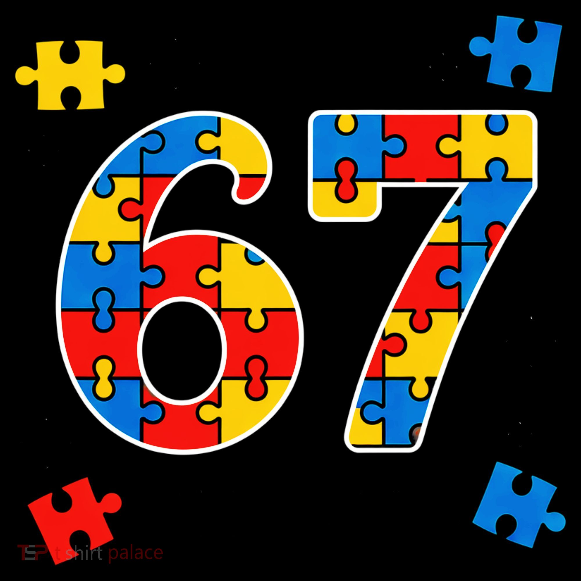 67 Autism Puzzle Six Seven Coffee Mug