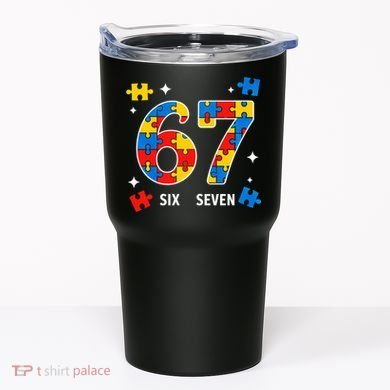 67 Autism Puzzle Six Seven Tumbler