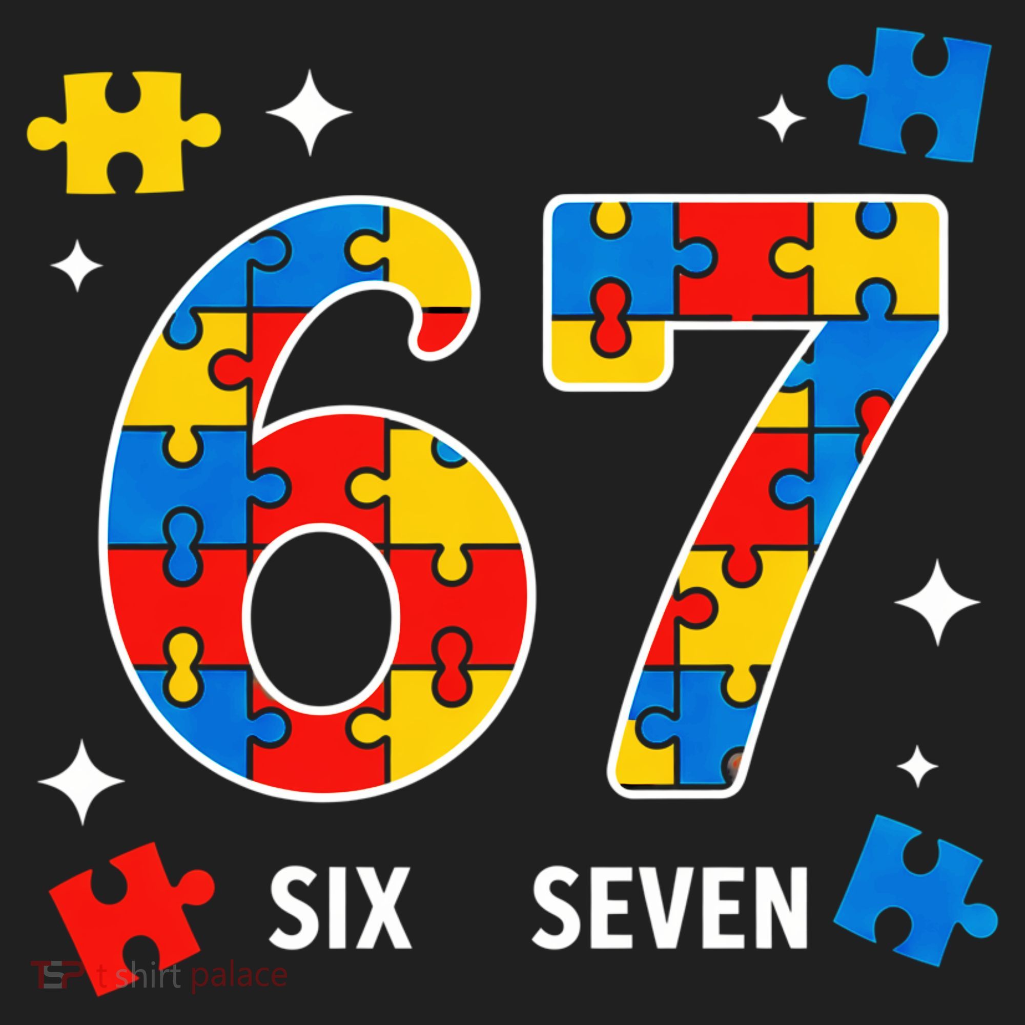 67 Autism Puzzle Six Seven Tumbler
