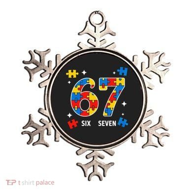 67 Autism Puzzle Six Seven Ornament