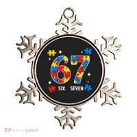 67 Autism Puzzle Six Seven Ornament thumb 0
