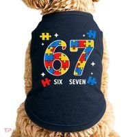 67 Autism Puzzle Six Seven Doggie Tank thumb 0