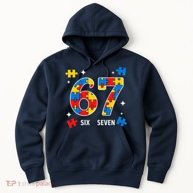 67 Autism Puzzle Six Seven Hoodie