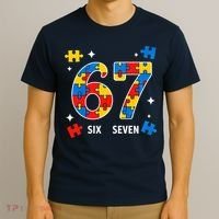 67 Autism Puzzle Six Seven T-Shirt thumb 3