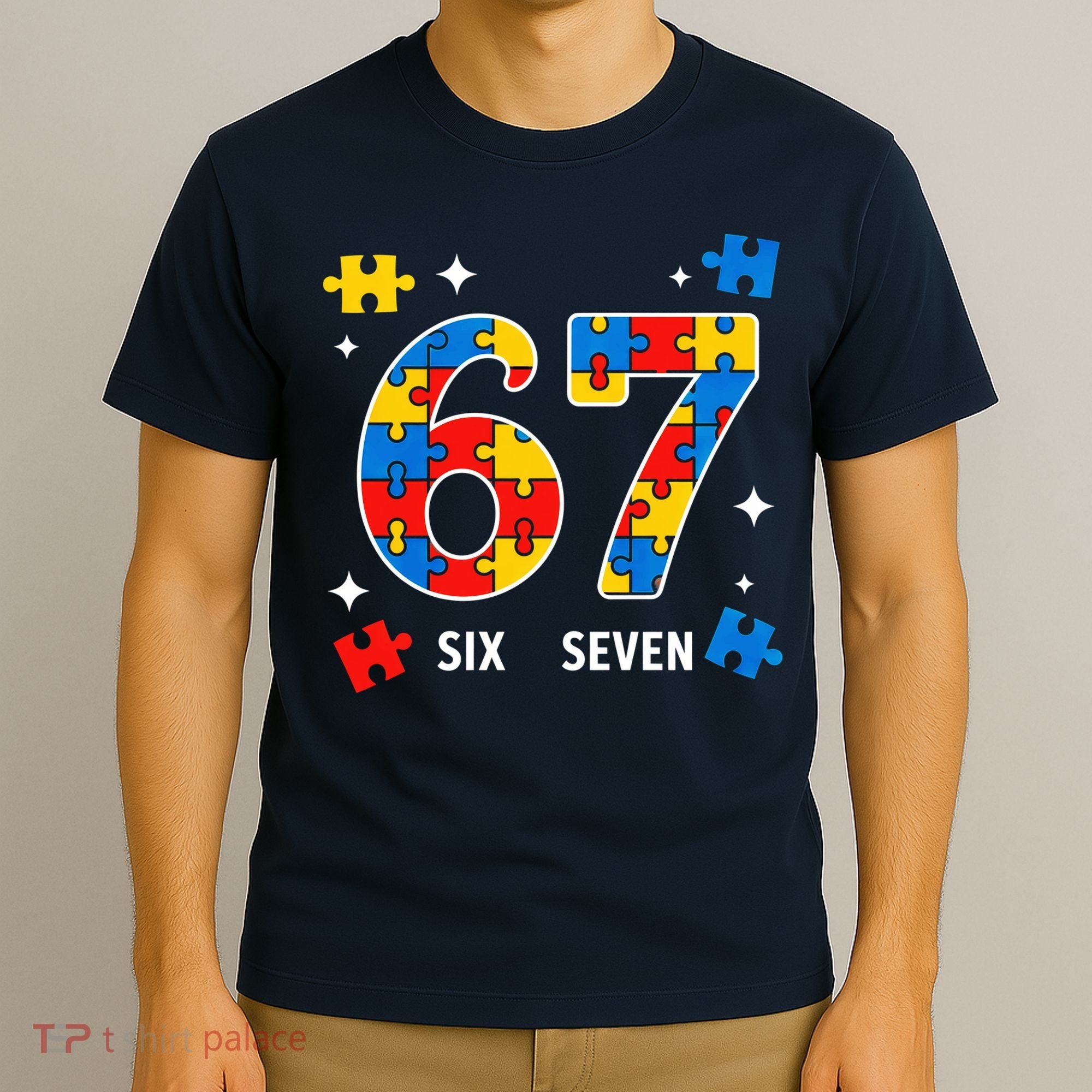 67 Autism Puzzle Six Seven T-Shirt
