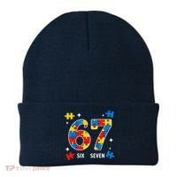 67 Autism Puzzle Six Seven Beanie thumb 0