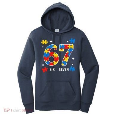 67 Autism Puzzle Six Seven Women's Hoodie