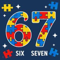 67 Autism Puzzle Six Seven Women's Hoodie thumb 2