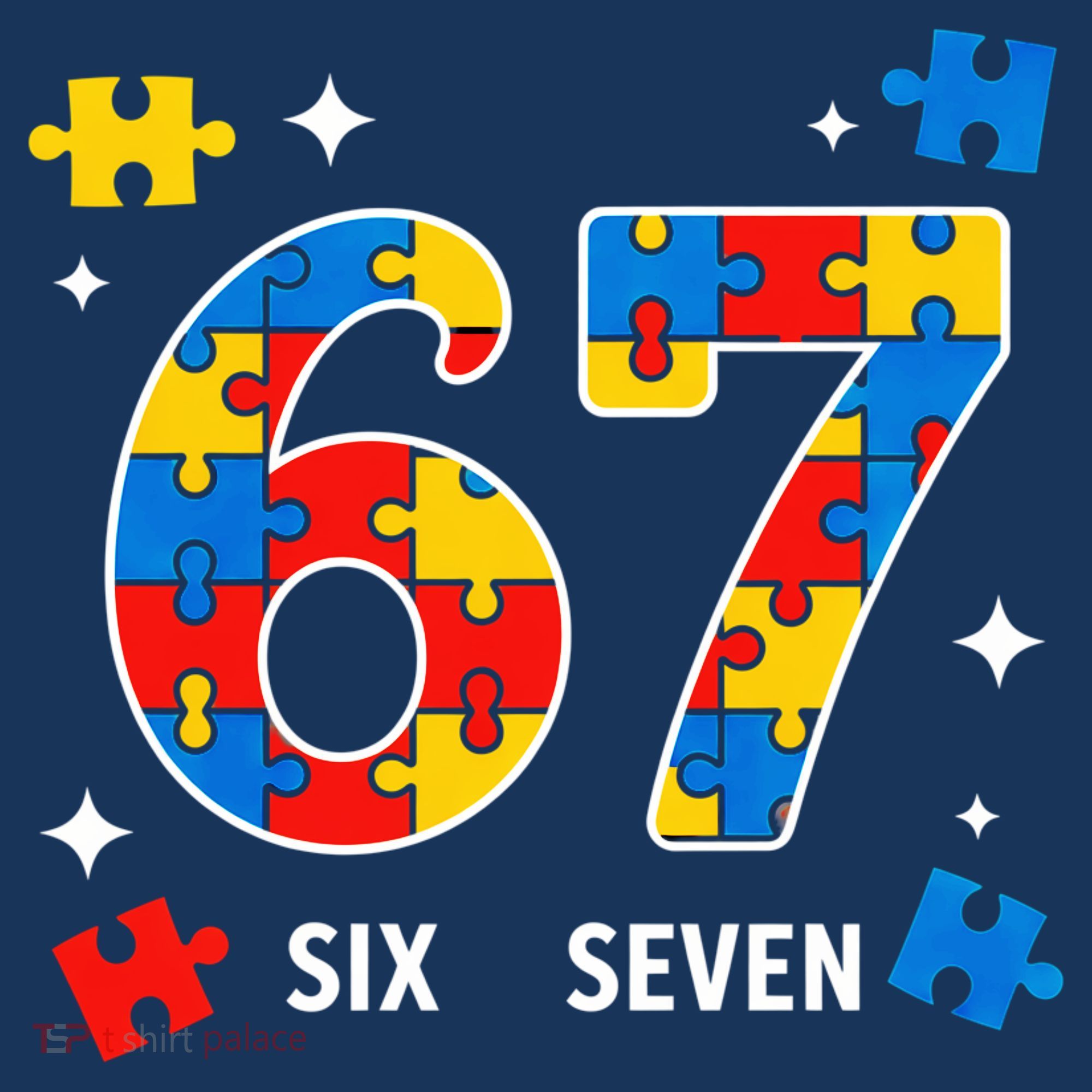 67 Autism Puzzle Six Seven Hat