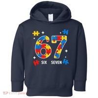 67 Autism Puzzle Six Seven Toddler Hoodie thumb 0