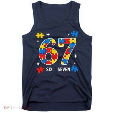 67 Autism Puzzle Six Seven Tank Top