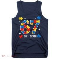 67 Autism Puzzle Six Seven Tank Top thumb 0