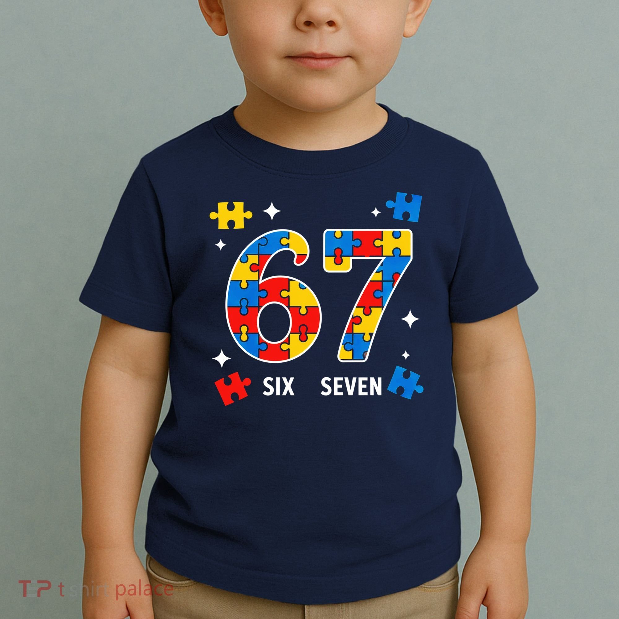 67 Autism Puzzle Six Seven Toddler T-Shirt