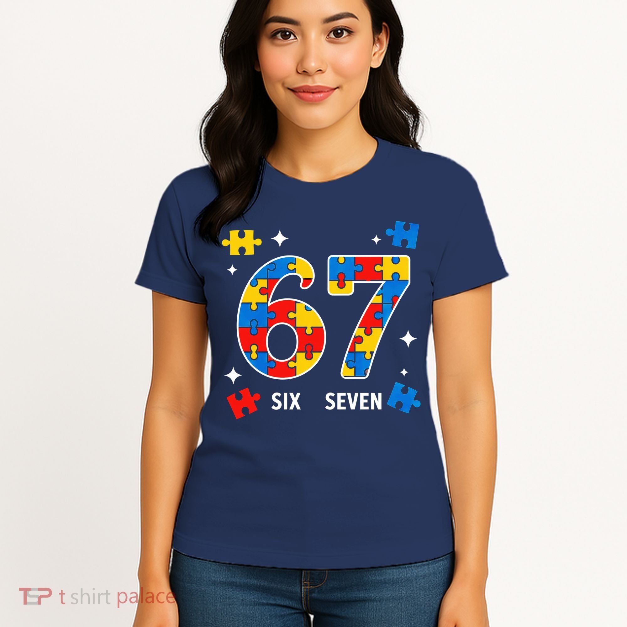 67 Autism Puzzle Six Seven Women's T-Shirt