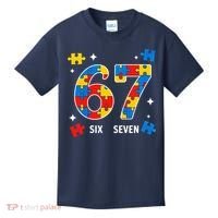 67 Autism Puzzle Six Seven Kids T-Shirt thumb 0