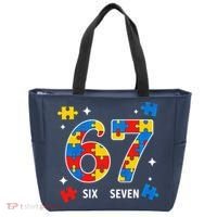 67 Autism Puzzle Six Seven Tote Bag thumb 0