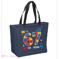 67 Autism Puzzle Six Seven Tote Bag thumb 2