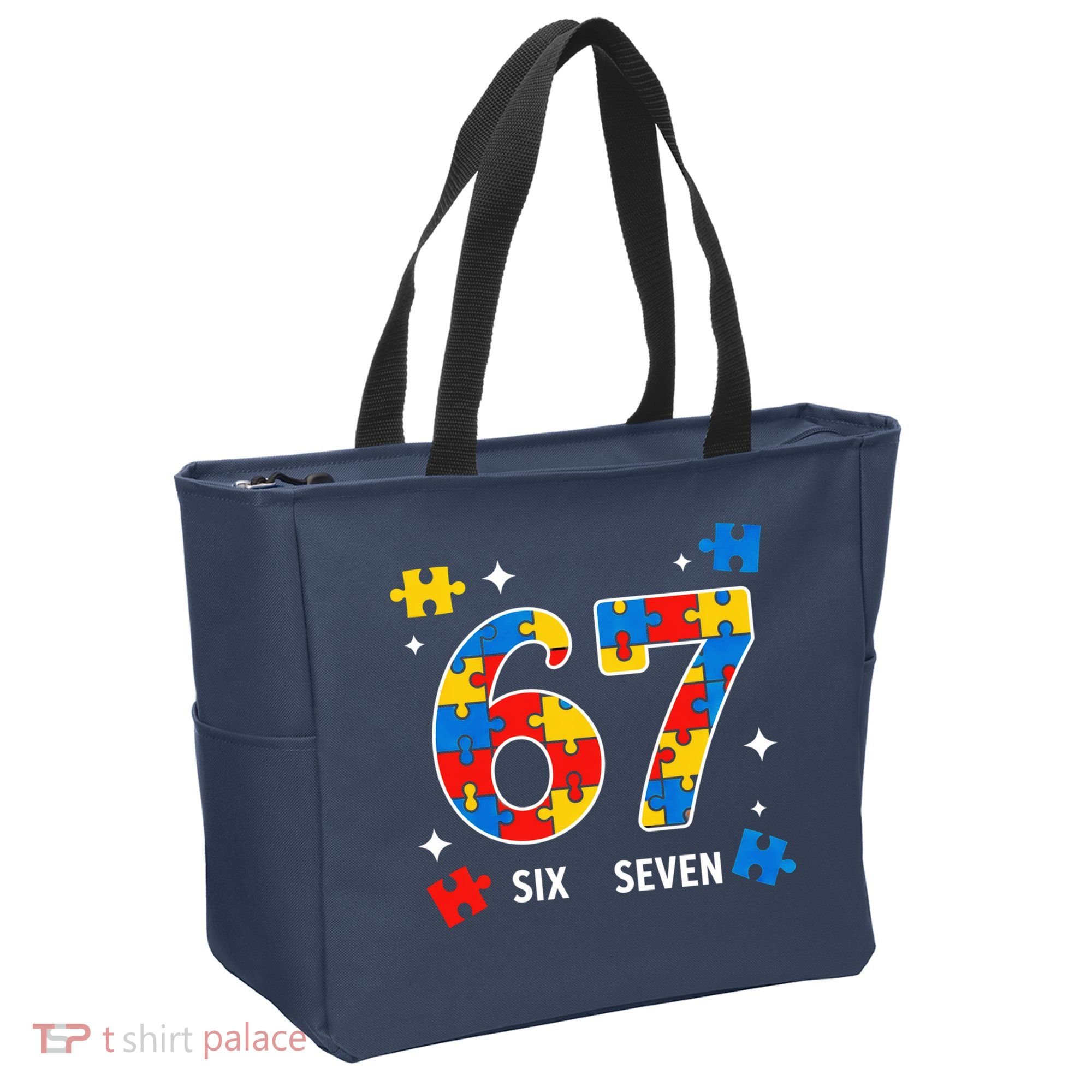 67 Autism Puzzle Six Seven Tote Bag