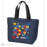 67 Autism Puzzle Six Seven Tote Bag thumb 3