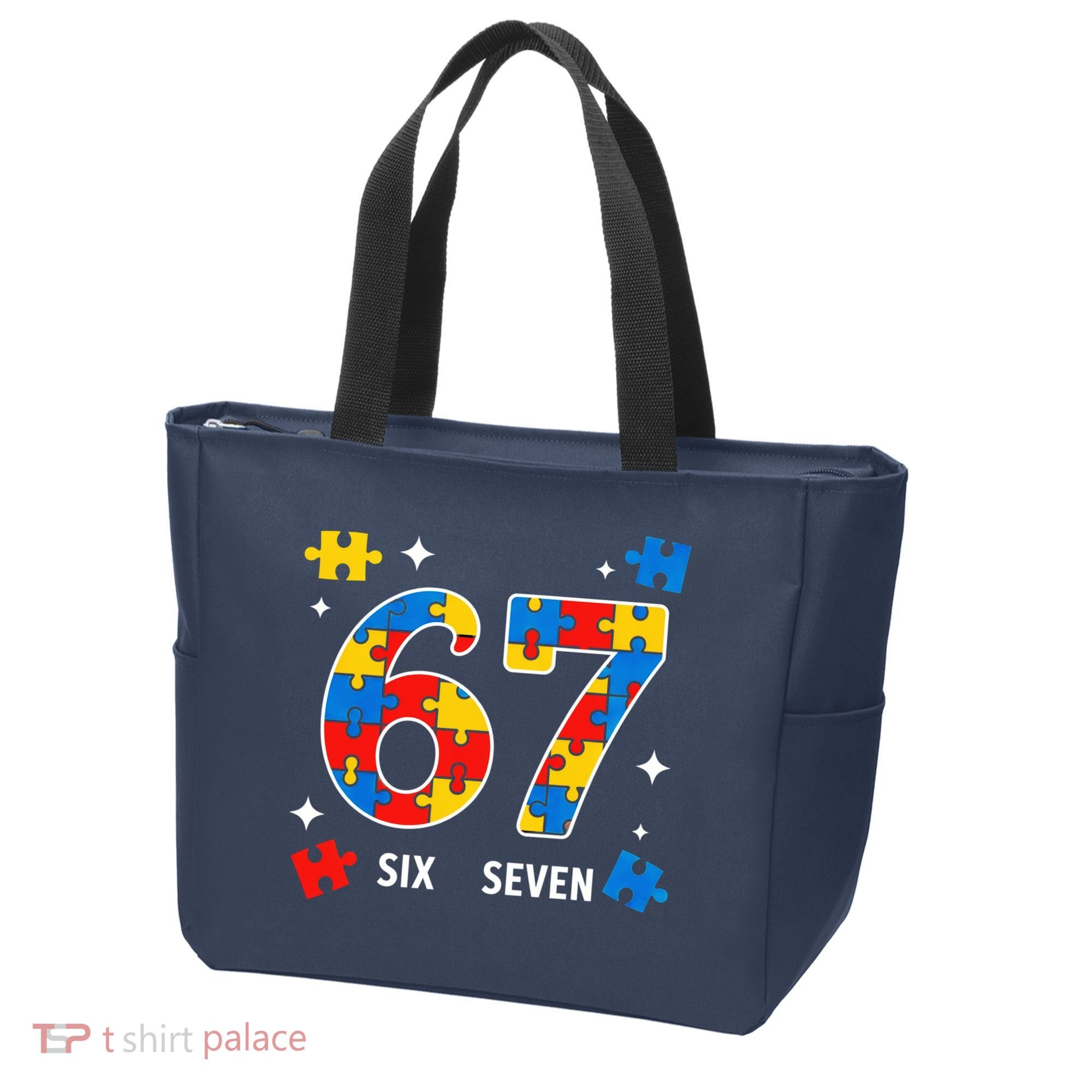 67 Autism Puzzle Six Seven Tote Bag