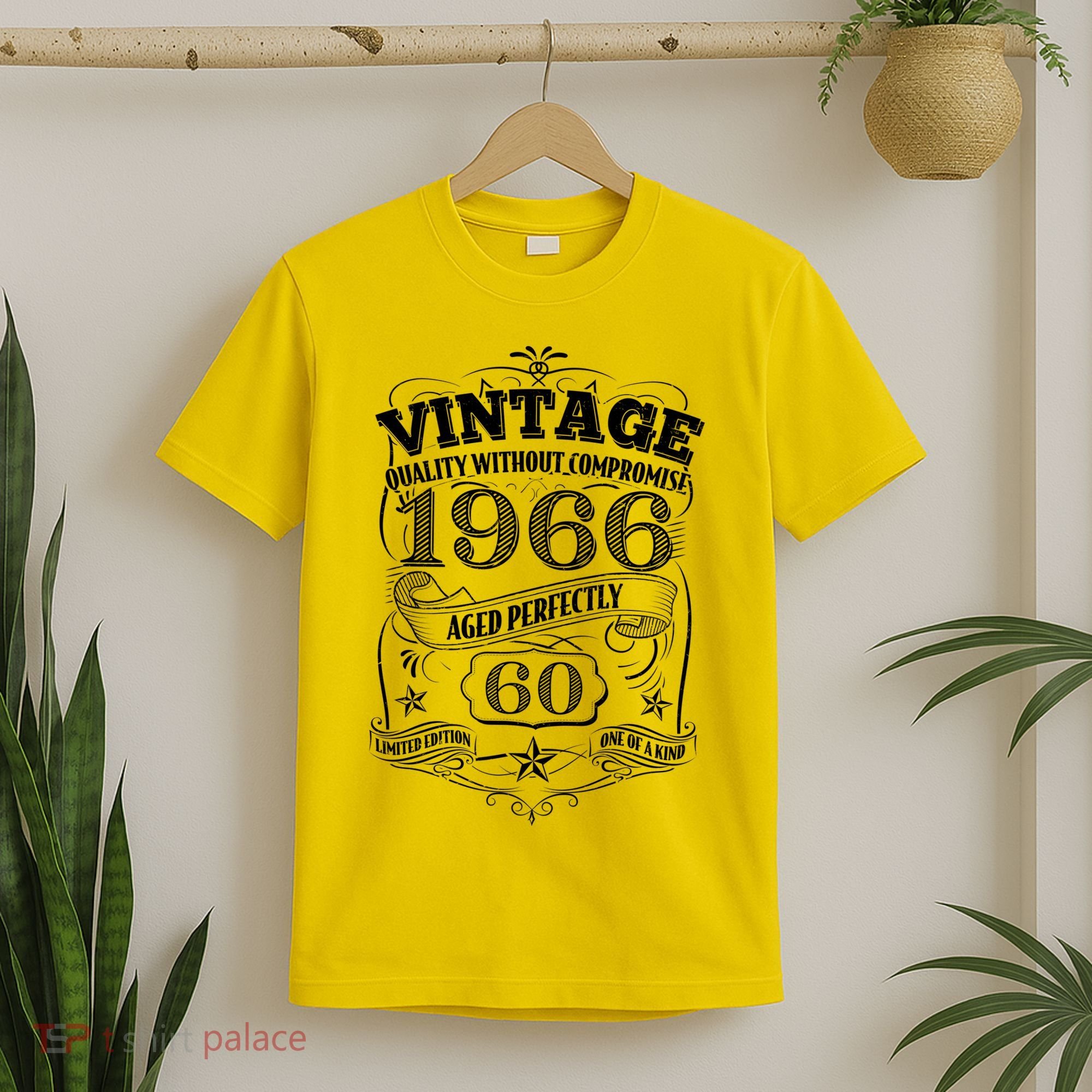 60th Birthday 1966 Vintage Quality Without Compromise  T-Shirt