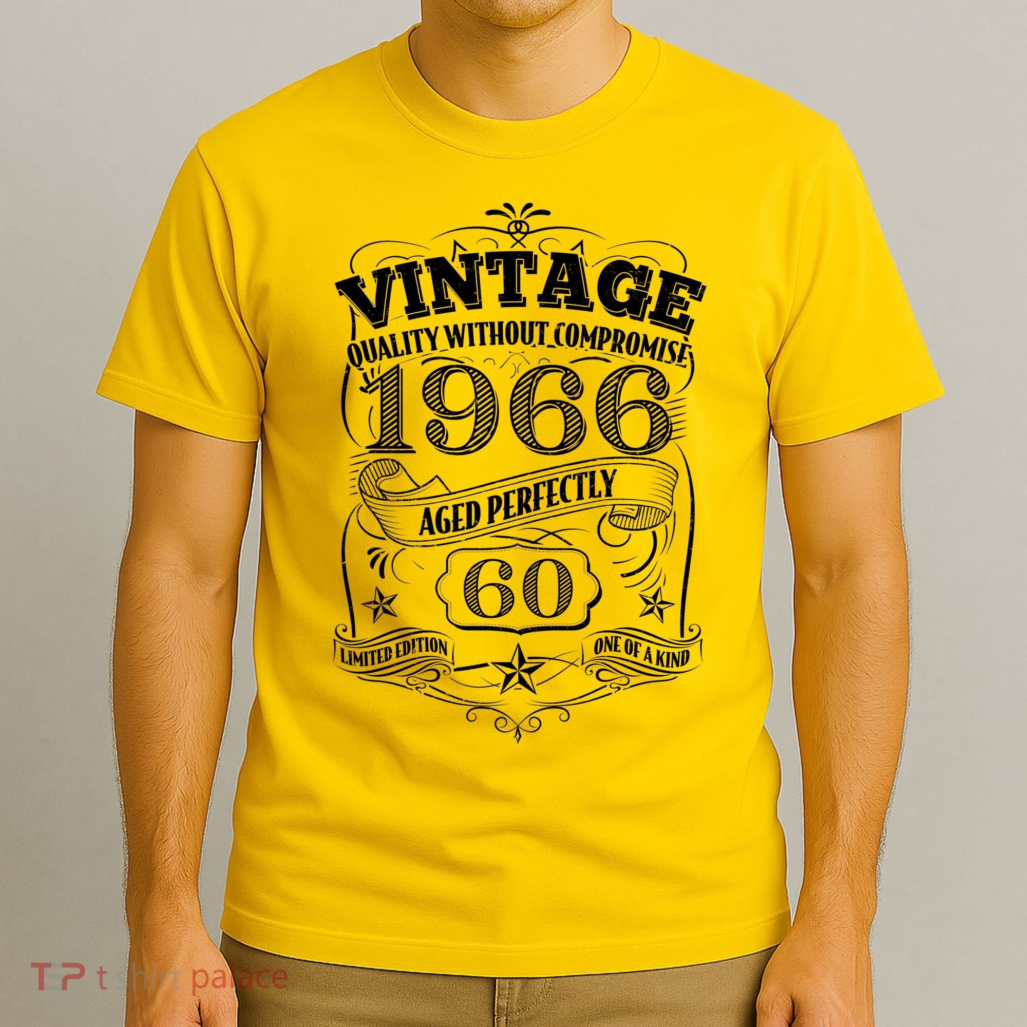 60th Birthday 1966 Vintage Quality Without Compromise  T-Shirt
