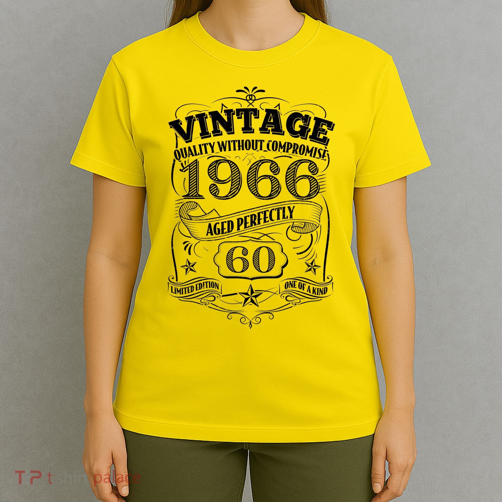 60th Birthday 1966 Vintage Quality Without Compromise  T-Shirt