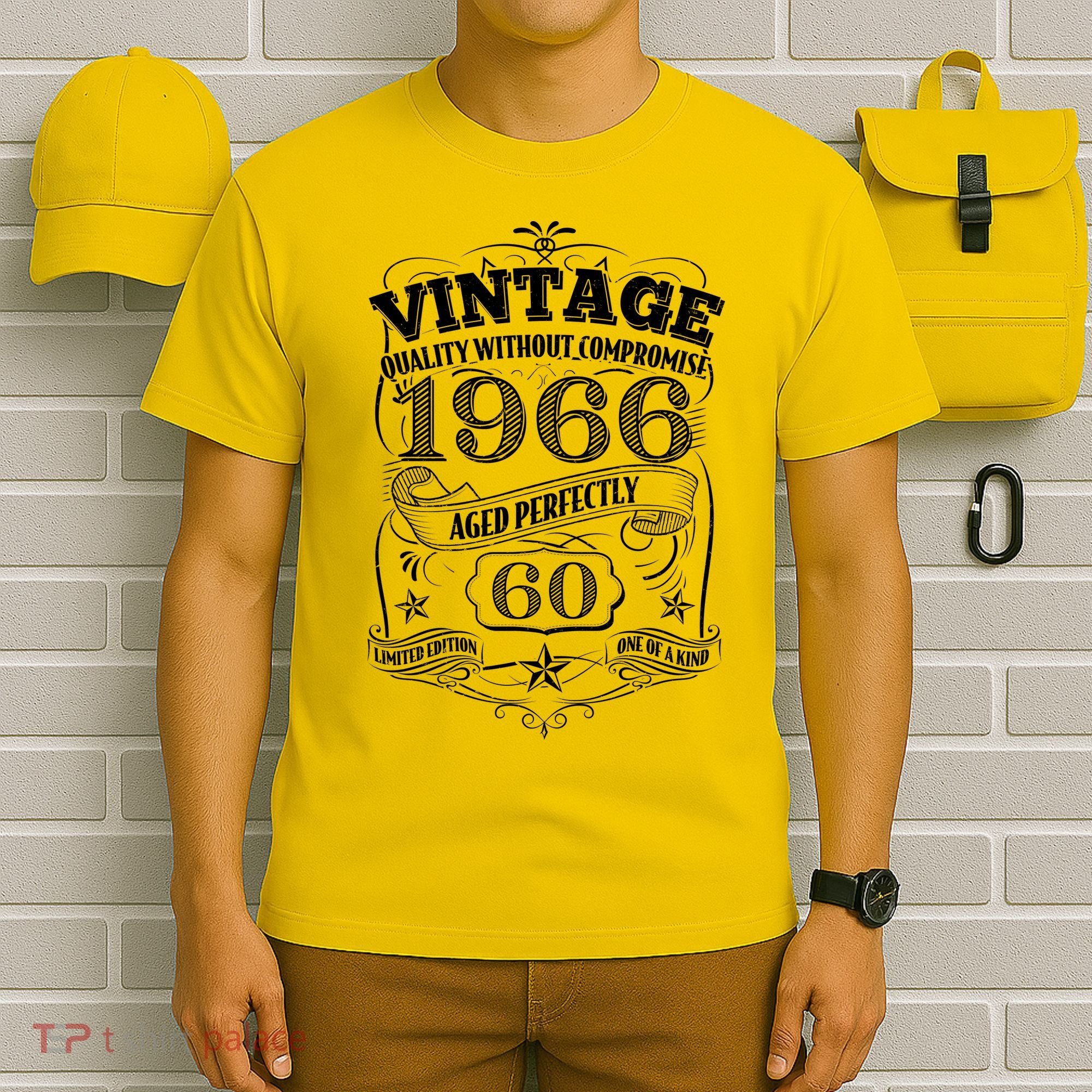 60th Birthday 1966 Vintage Quality Without Compromise  T-Shirt